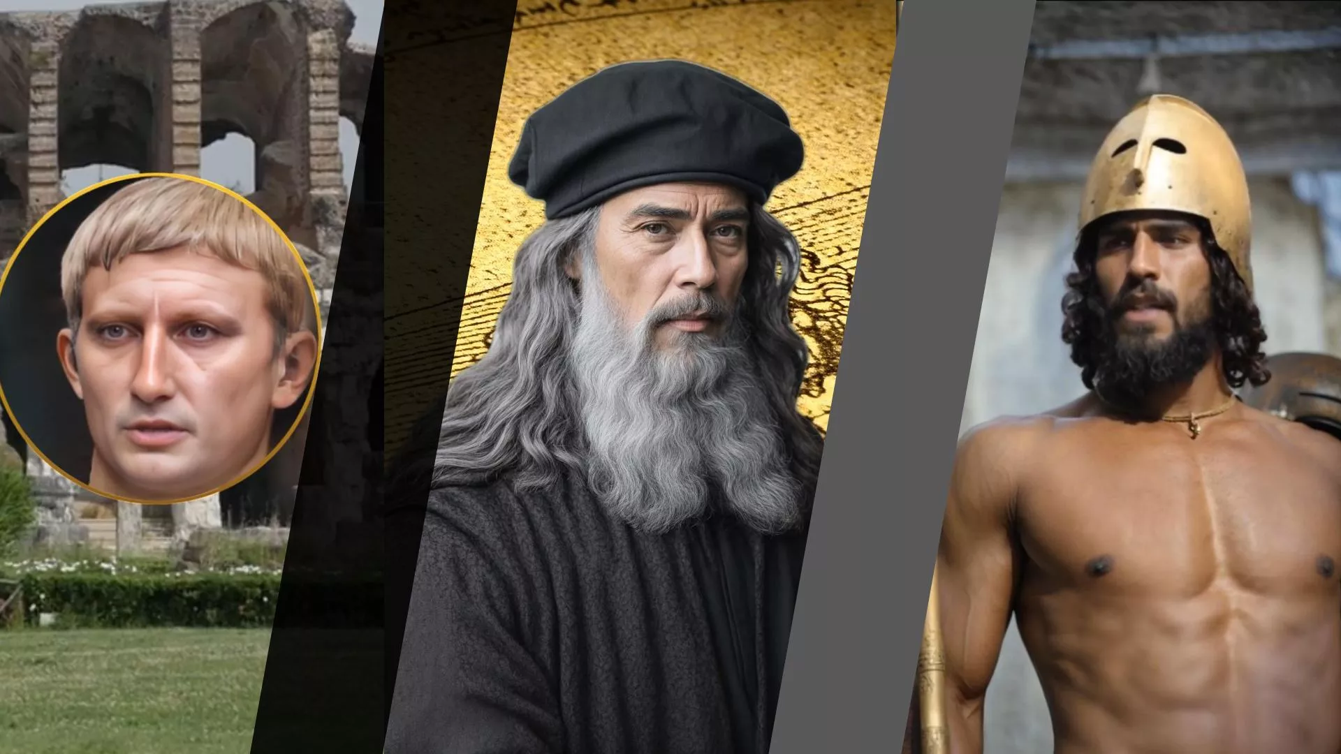 Renaissance numérique figures historiques jules césar Léonard de Vinci riace bronzes